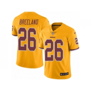 Men Nike Washington Redskins #26 Bashaud Breeland Limited Gold Rush Vapor Untouchable NFL Jersey