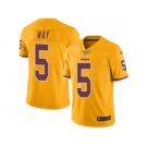 Men Nike Washington Redskins #5 Tress Way Limited Gold Rush Vapor Untouchable NFL Jersey