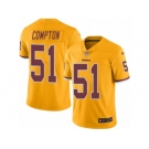 Men Nike Washington Redskins #51 Will Compton Limited Gold Rush Vapor Untouchable NFL Jersey