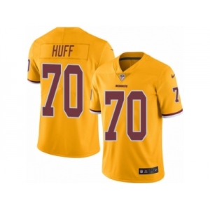 Men Nike Washington Redskins #70 Sam Huff Limited Gold Rush Vapor Untouchable NFL Jersey