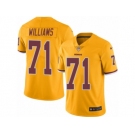 Men Nike Washington Redskins #71 Trent Williams Limited Gold Rush Vapor Untouchable NFL Jersey