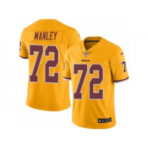 Men Nike Washington Redskins #72 Dexter Manley Limited Gold Rush Vapor Untouchable NFL Jersey