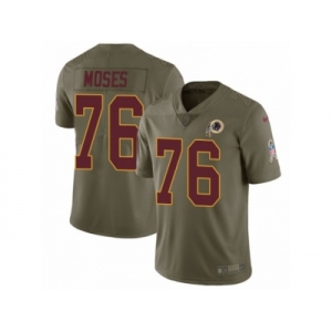 Men Nike Washington Redskins #76 Morgan Moses Limited Olive 2017 Salute to Service NFL Jersey