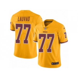 Men Nike Washington Redskins #77 Shawn Lauvao Limited Gold Rush Vapor Untouchable NFL Jersey