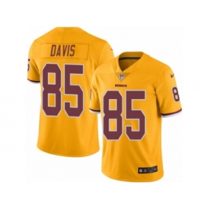 Men Nike Washington Redskins #85 Vernon Davis Limited Gold Rush Vapor Untouchable NFL Jersey