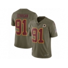 Men Nike Washington Redskins #91 Ryan Kerrigan Limited Olive 2017 Salute to Service NFL Jersey