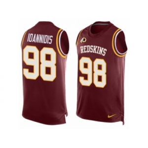 Men Nike Washington Redskins #98 Matthew Ioannidis Limited Red Player Name & Number Tank Top NFL Jersey