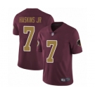 Men Washington Redskins #7 Dwayne Haskins Burgundy Red Gold Number Alternate 80TH Anniversary Vapor Untouchable Limited Player Football Jersey