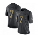 Men Washington Redskins #7 Dwayne Haskins Limited Black 2016 Salute to Service Football Jersey