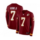 Men Washington Redskins #7 Dwayne Haskins Limited Burgundy Therma Long Sleeve Football Jersey