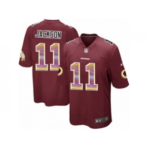 Men's Nike Washington Redskins #11 DeSean Jackson Limited Burgundy Red Strobe NFL Jersey