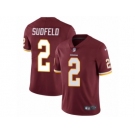 Men's Nike Washington Redskins #2 Nate Sudfeld Vapor Untouchable Limited Burgundy Red Team Color NFL Jersey