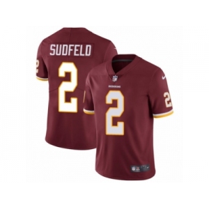 Men's Nike Washington Redskins #2 Nate Sudfeld Vapor Untouchable Limited Burgundy Red Team Color NFL Jersey