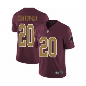 Men's Nike Washington Redskins #20 Ha Clinton-Dix Burgundy Red Gold Number Alternate 80TH Anniversary Vapor Untouchable Limited Player NFL Jersey