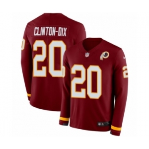 Men's Nike Washington Redskins #20 Ha Clinton-Dix Limited Burgundy Therma Long Sleeve NFL Jersey