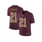 Men's Nike Washington Redskins #21 Earnest Byner Vapor Untouchable Limited Burgundy Red Gold Number Alternate 80TH Anniversary NFL Jersey