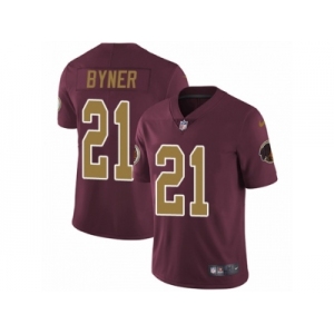 Men's Nike Washington Redskins #21 Earnest Byner Vapor Untouchable Limited Burgundy Red Gold Number Alternate 80TH Anniversary NFL Jersey