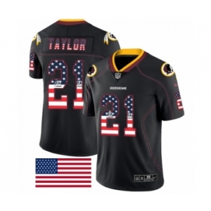 Men's Nike Washington Redskins #21 Sean Taylor Limited Black Rush USA Flag NFL Jersey