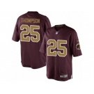 Men's Nike Washington Redskins #25 Chris Thompson Limited Burgundy Red Gold Number Alternate 80TH Anniversary NFL Jersey