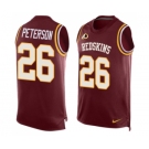 Men's Nike Washington Redskins #26 Adrian Peterson Limited Red Player Name & Number Tank Top NFL Jersey