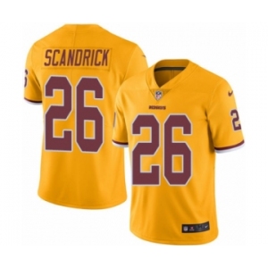 Men's Nike Washington Redskins #26 Orlando Scandrick Limited Gold Rush Vapor Untouchable NFL Jersey