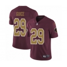 Men's Nike Washington Redskins #29 Derrius Guice Burgundy Red Gold Number Alternate 80TH Anniversary Vapor Untouchable Limited Player NFL Jersey