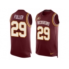 Men's Nike Washington Redskins #29 Kendall Fuller Limited Red Player Name & Number Tank Top NFL Jersey