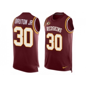 Men's Nike Washington Redskins #30 David Bruton Jr. Limited Red Player Name & Number Tank Top NFL Jersey