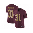 Men's Nike Washington Redskins #31 Fabian Moreau Vapor Untouchable Limited Burgundy Red Gold Number Alternate 80TH Anniversary NFL Jersey