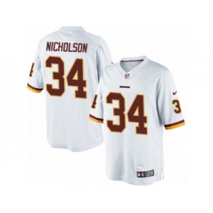 Men's Nike Washington Redskins #34 Montae Nicholson Limited White NFL Jersey