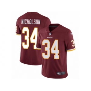 Men's Nike Washington Redskins #34 Montae Nicholson Vapor Untouchable Limited Burgundy Red Team Color NFL Jersey