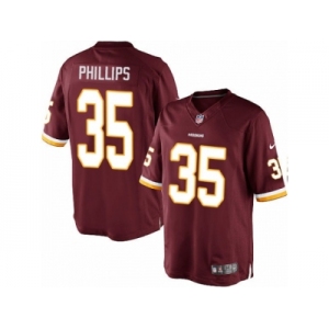 Men's Nike Washington Redskins #35 Dashaun Phillips Limited Burgundy Red Team Color NFL Jersey