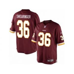 Men's Nike Washington Redskins #36 D.J. Swearinger Limited Burgundy Red Team Color NFL Jersey