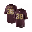 Men's Nike Washington Redskins #36 Sua Cravens Limited Burgundy Red&Gold Number Alternate 80TH Anniversary NFL Jersey