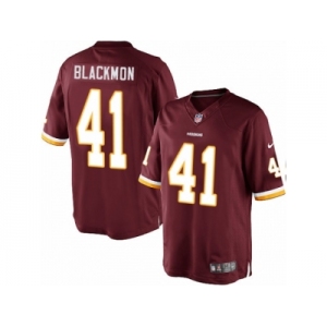 Men's Nike Washington Redskins #41 Will Blackmon Limited Burgundy Red Team Color NFL Jersey