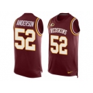 Men's Nike Washington Redskins #52 Ryan Anderson Limited Red Player Name & Number Tank Top NFL Jersey