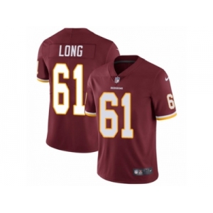 Men's Nike Washington Redskins #61 Spencer Long Vapor Untouchable Limited Burgundy Red Team Color NFL Jersey