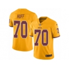 Men's Nike Washington Redskins #70 Sam Huff Limited Gold Rush NFL Jersey