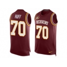 Men's Nike Washington Redskins #70 Sam Huff Limited Red Player Name & Number Tank Top NFL Jersey