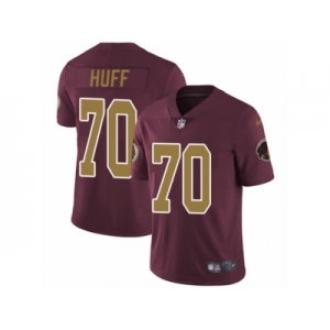 Men's Nike Washington Redskins #70 Sam Huff Vapor Untouchable Limited Burgundy Red Gold Number Alternate 80TH Anniversary NFL Jersey