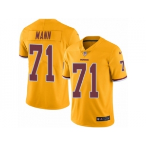 Men's Nike Washington Redskins #71 Charles Mann Limited Gold Rush NFL Jersey