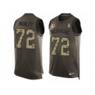 Men's Nike Washington Redskins #72 Dexter Manley Limited Green Salute to Service Tank Top NFL Jersey