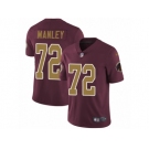 Men's Nike Washington Redskins #72 Dexter Manley Vapor Untouchable Limited Burgundy Red Gold Number Alternate 80TH Anniversary NFL Jersey