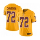 Men's Nike Washington Redskins #72 Geron Christian Limited Gold Rush Vapor Untouchable NFL Jersey