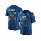 Men's Nike Washington Redskins #75 Brandon Scherff Limited Blue 2017 Pro Bowl NFL Jersey