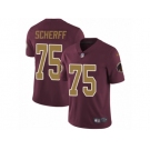 Men's Nike Washington Redskins #75 Brandon Scherff Vapor Untouchable Limited Burgundy Red Gold Number Alternate 80TH Anniversary NFL Jersey