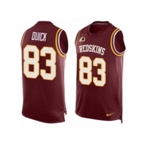 Men's Nike Washington Redskins #83 Brian Quick Limited Red Player Name & Number Tank Top NFL Jersey