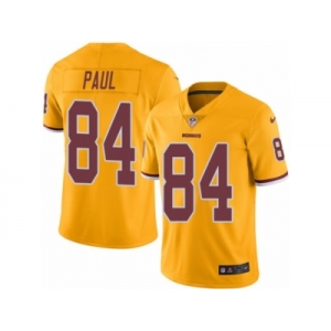 Men's Nike Washington Redskins #84 Niles Paul Limited Gold Rush NFL Jersey