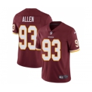 Men's Nike Washington Redskins #93 Jonathan Allen Burgundy Red Team Color Vapor Untouchable Limited Player NFL Jersey