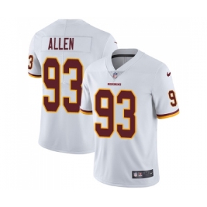 Men's Nike Washington Redskins #93 Jonathan Allen White Vapor Untouchable Limited Player NFL Jersey